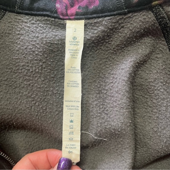 Lululemon Scuba Hoodie *Stretch (Lined Hood) Midnight Iris Multi / Black - Picture 9 of 14